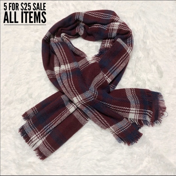 Accessories - Plaid Blanket Scarf